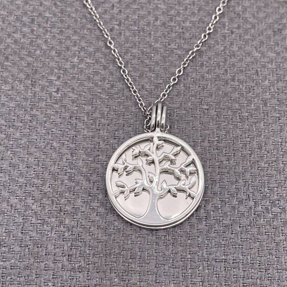 925 Silver Sterling Soul Sister Tree of Life Link Chain Necklace 18 to 20 Inch - Picture 5 of 7